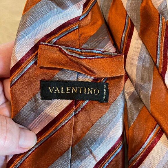 15 High End Patterned Silk Ties Brooks Brothers, YSL, Valentino, Hastings - Picture 12 of 15